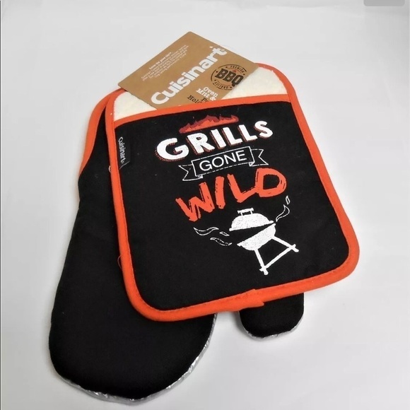Cuisinart Bbq Oven Mitt AndPot Holder Set - Picture 1 of 4